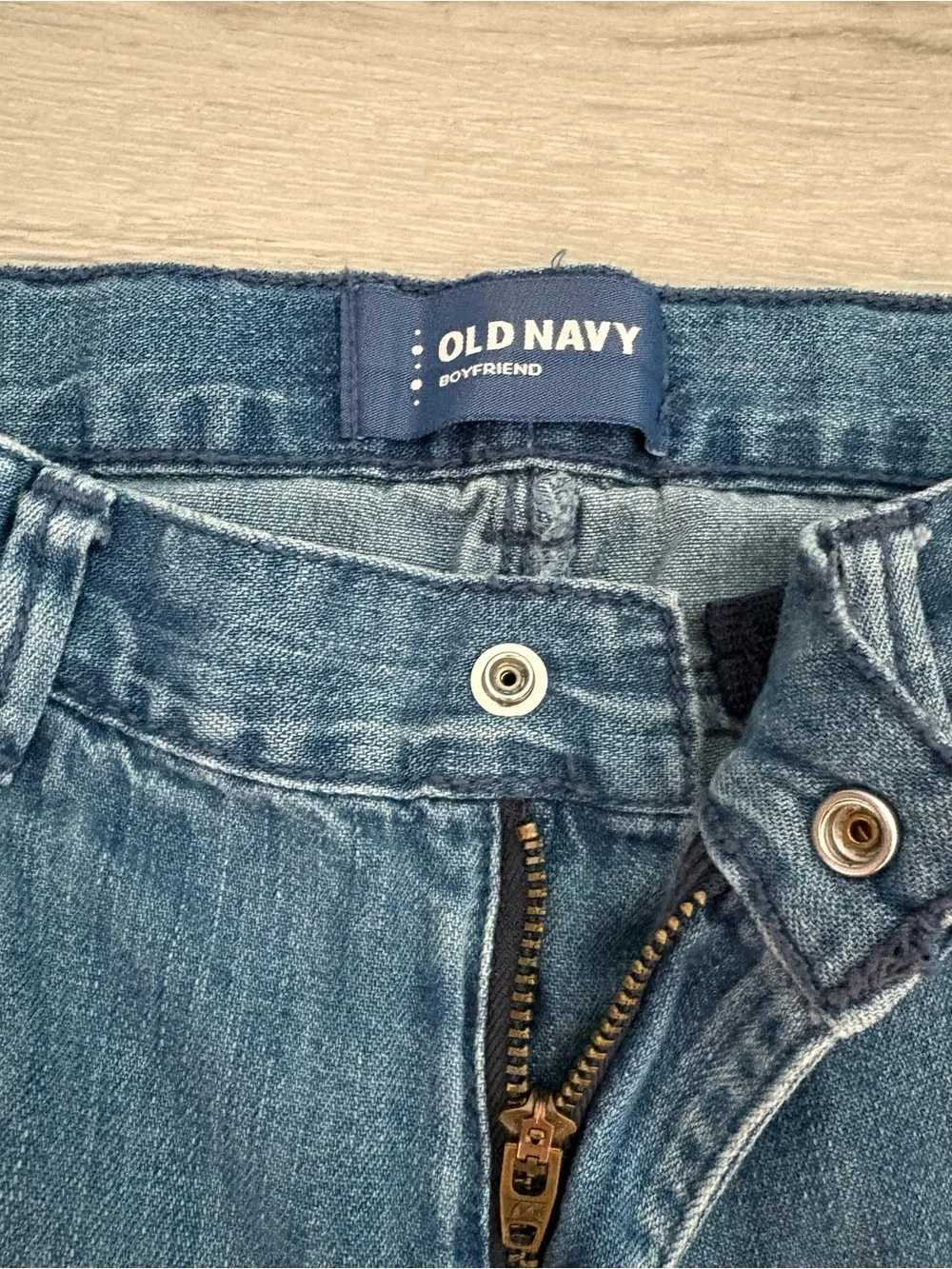 Old Navy Girls' Blue Denim Jeans with Lace Patch. Size 5